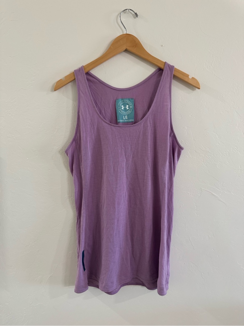 Under Armour Performance Scoop Neck Workout Tank Top Purple Size Large